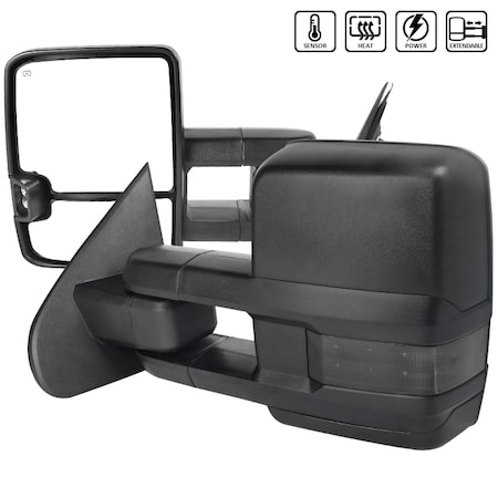 Spec-D Tuning 14-16 Chevy Silverado Towing Mirrors, RMX-SIV14G3GHP-TS-FS RMX-SIV14G3GHP-TS-FS